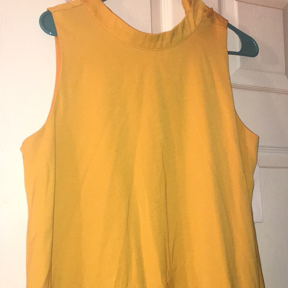 Mustard flowy dress